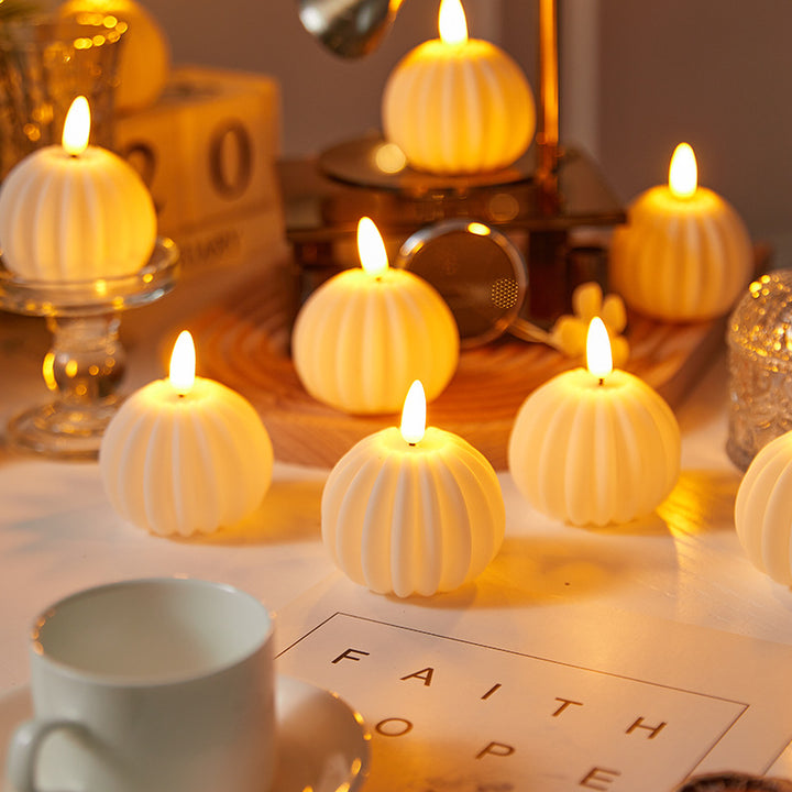 Decorative LED real wax candle in crystal look Stornfield