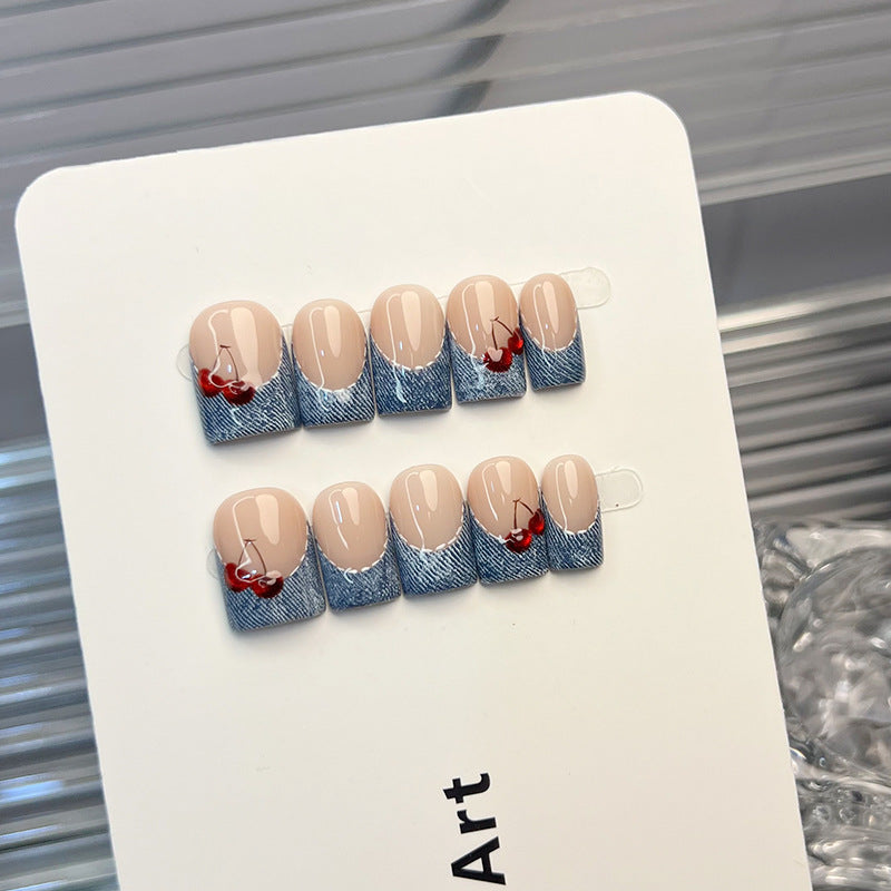 Creative Denim-Inspired Press-On Nails