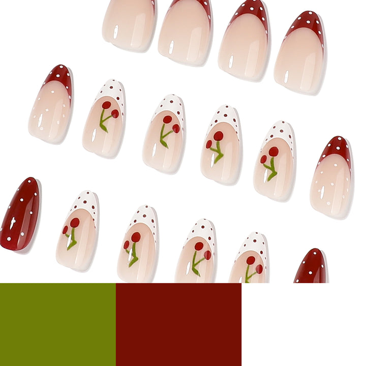 Artful Nail Extensions with Fruity Cherry Design Stornfield