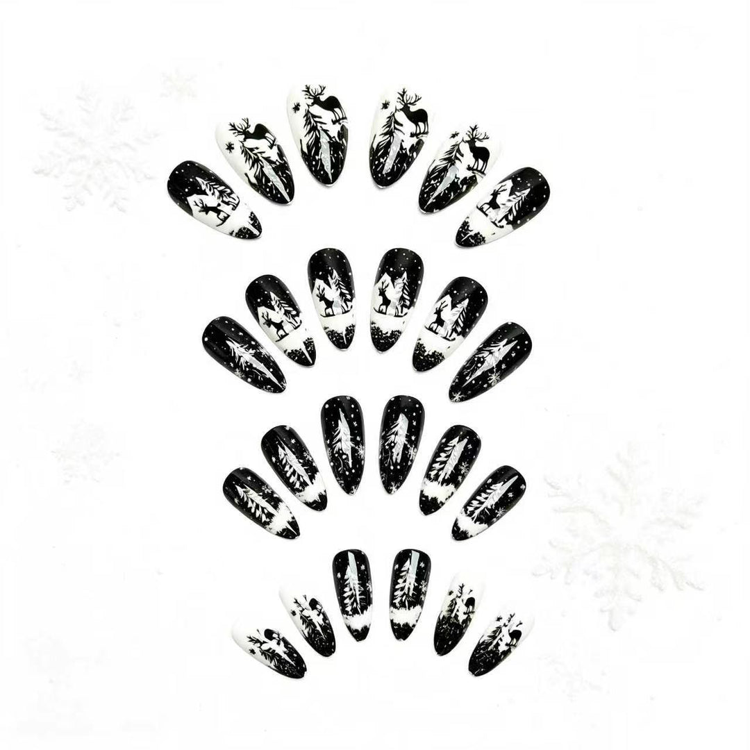 Elegant Artificial Nails in Christmas Design Stornfield