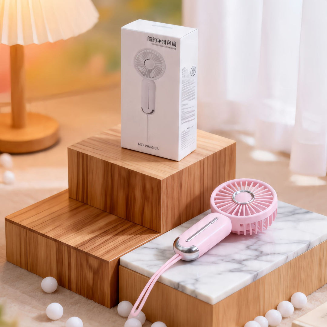 Women Portable Mini Hand Fan with USB Charging Function and Ergonomic Handle Stornfield