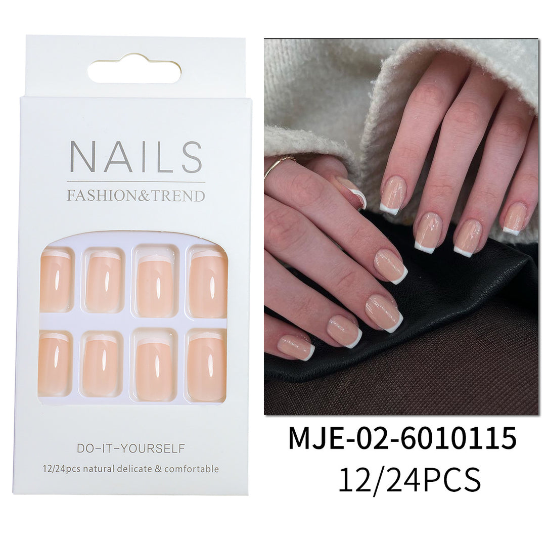 Elegant French Tip Press-On Nail Set Stornfield 1787225130