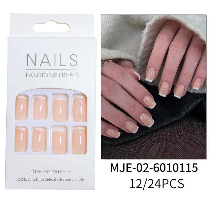 Elegant French Tip Press-On Nail Set Stornfield 1787225130