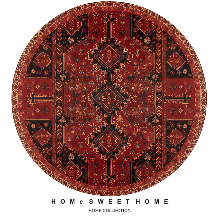 Vintage-Inspired Round Area Rug