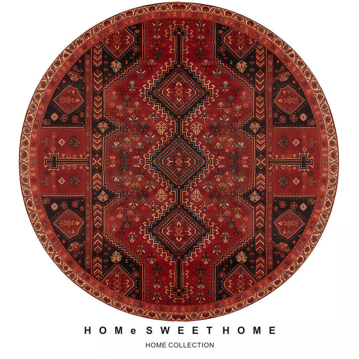 Vintage-Inspired Round Area Rug