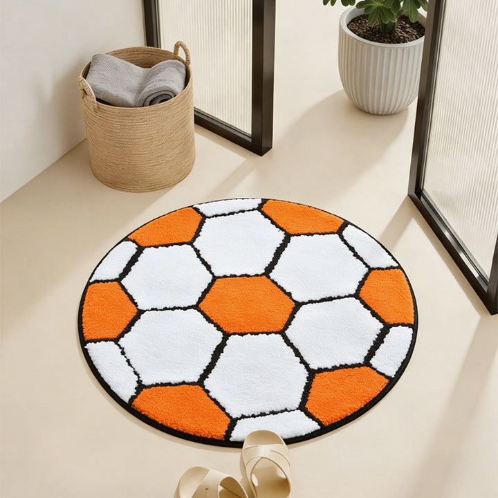 Soccer Theme Bath Mat Stornfield