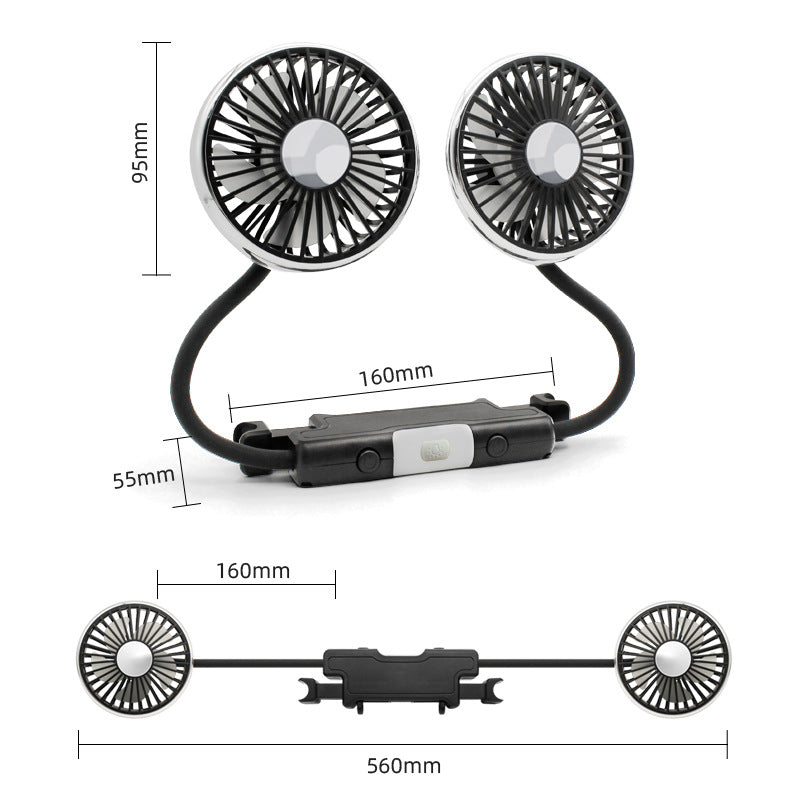 Unisex Dual-Function Rechargeable Clip-On Fan Stornfield