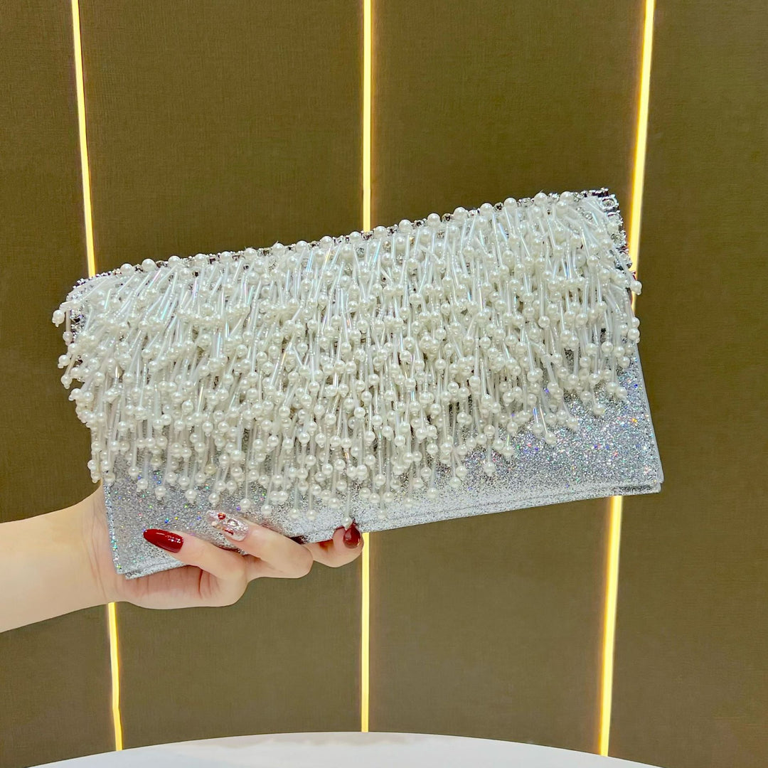 Beaded Fringe Evening Clutch
