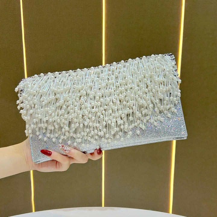 Beaded Fringe Evening Clutch