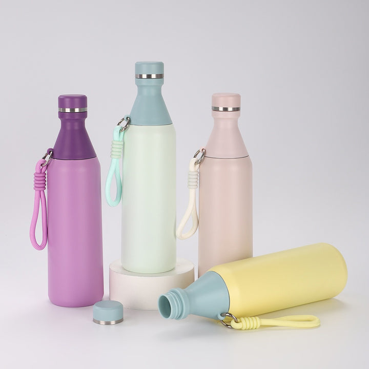 Ladies insulated drinking bottle with practical carrying strap Stornfield