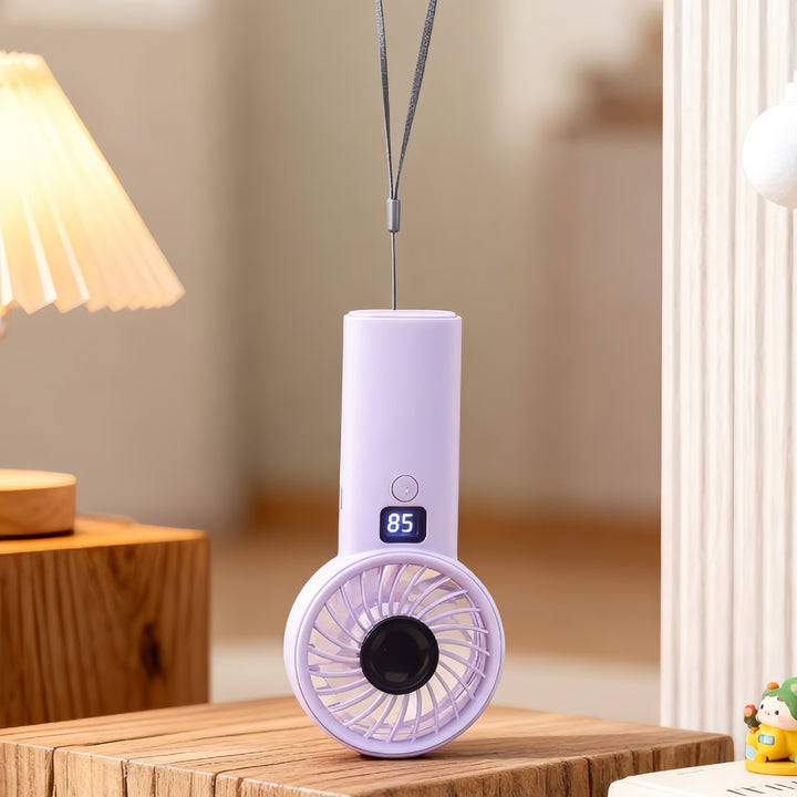 Ladies Portable Hand Fan with LED Display and Lightweight Design Stornfield