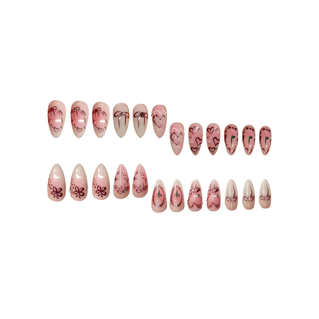 Elegant Artistic Press-On Nail Set Stornfield
