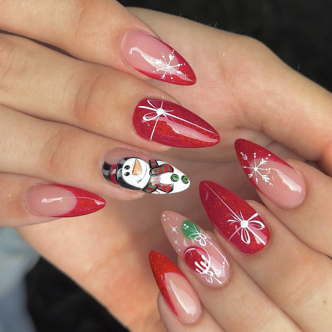 Festive Holiday-Themed Nail Art Extensions Stornfield