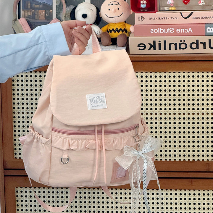 Stylish Ruffled Design Back-to-School Backpack Stornfield
