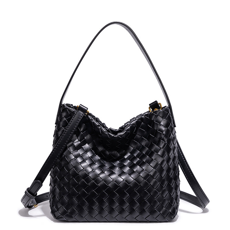 Elegant Woven Leather Shoulder Bag Stornfield