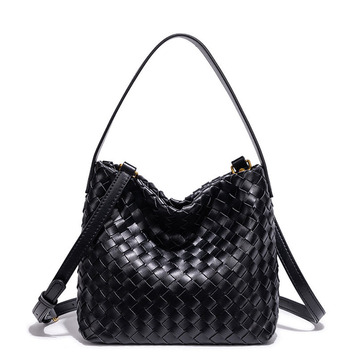 Elegant Woven Leather Shoulder Bag Stornfield