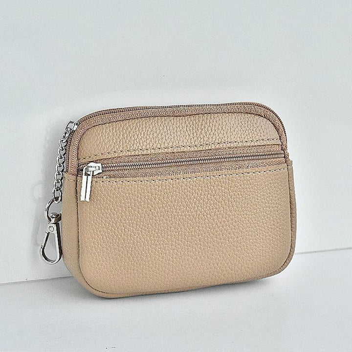 Compact Leather Zippered Card Wallet Stornfield
