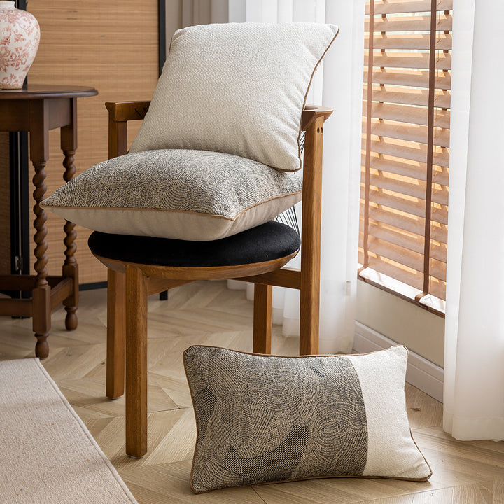 Decorative pillow with modern graphic design