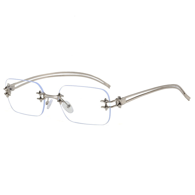 Fashionable metal sunglasses with rectangular frame Stornfield