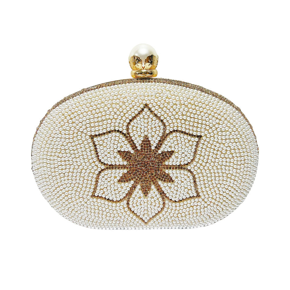 Pearl Beaded Evening Clutch