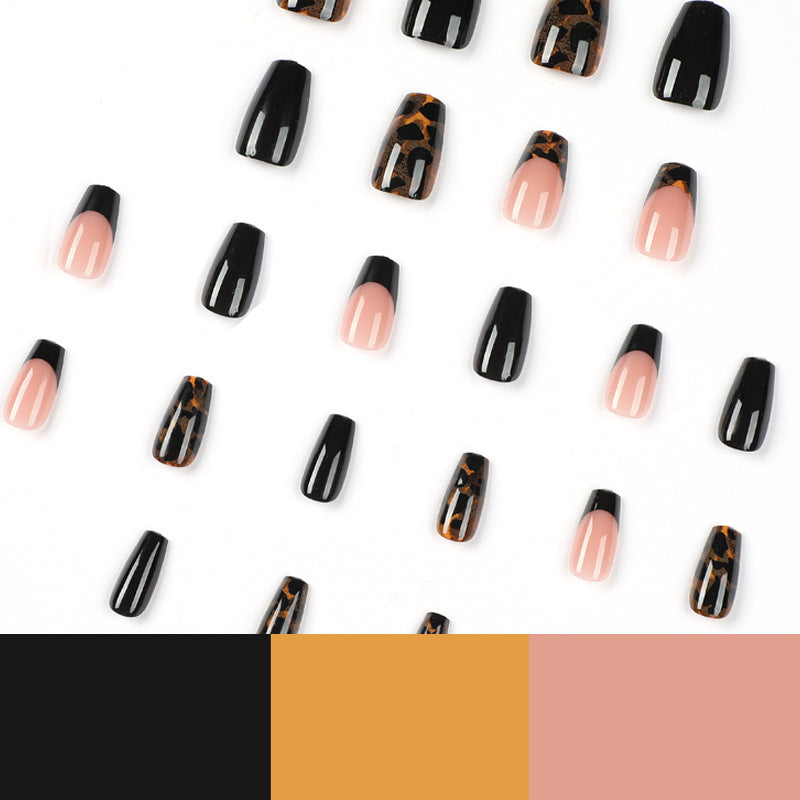 Artistic stiletto nails with leopard design Stornfield