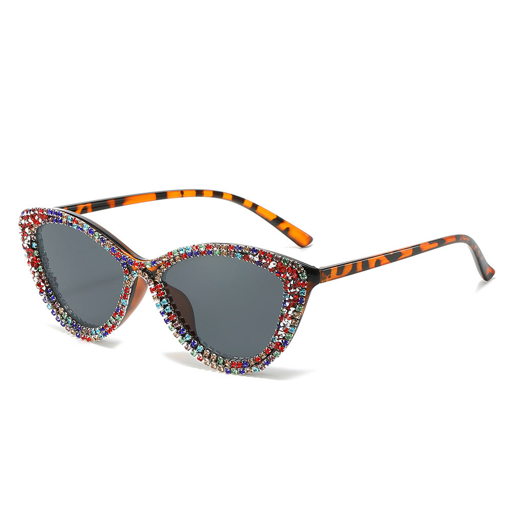 Glamorous Rhinestone-Embellished Cat-Eye Sunglasses Stornfield