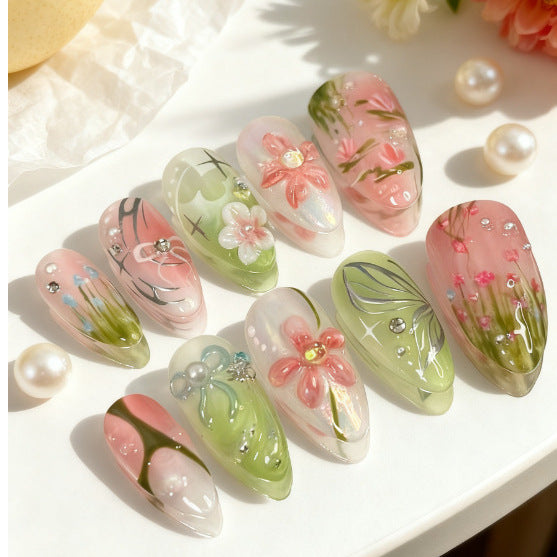Artistic Press-On Nail Art Set