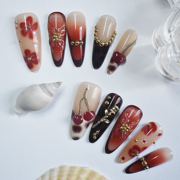 Artistic Decorative Press-On Nail Set Stornfield