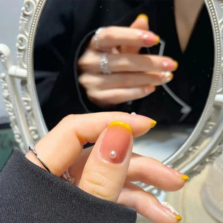 Art nails with elegant 3D flowers and glitter accents Stornfield