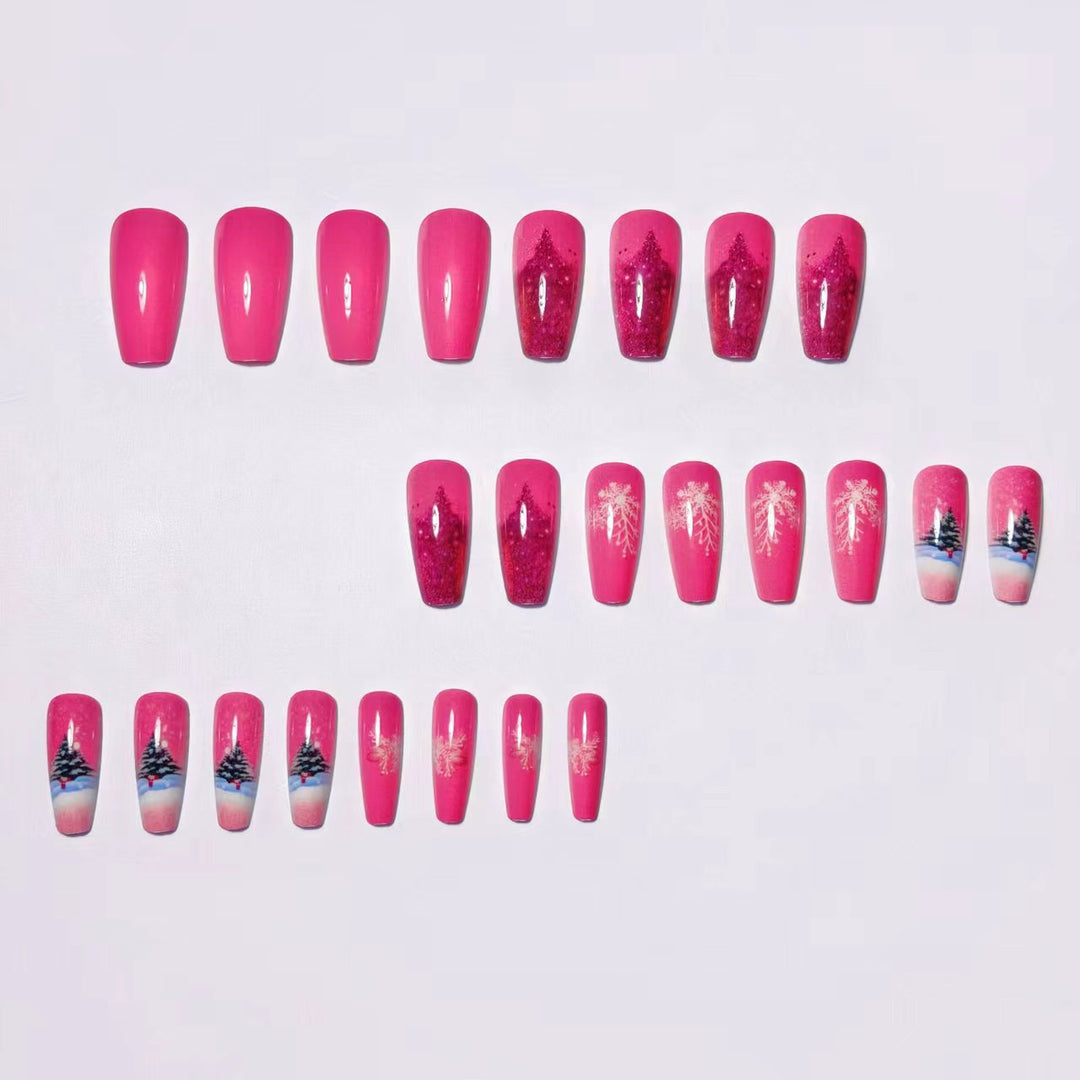 Artificial nails with winter Christmas design Stornfield