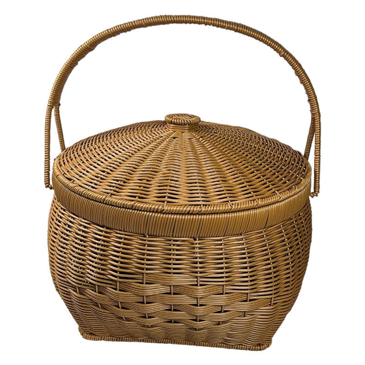 Lidded Woven Storage Basket Stornfield