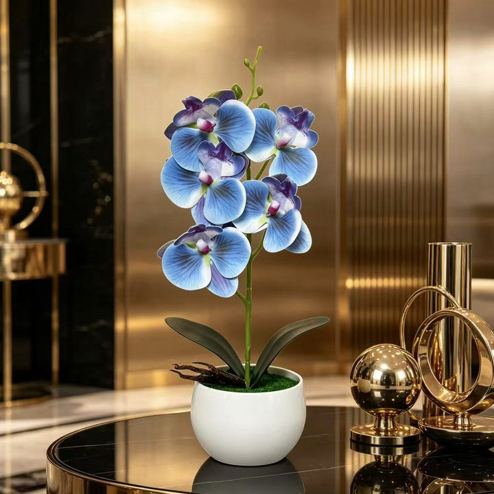 Realistic Artificial Orchid Plant Arrangement for Indoor Decor