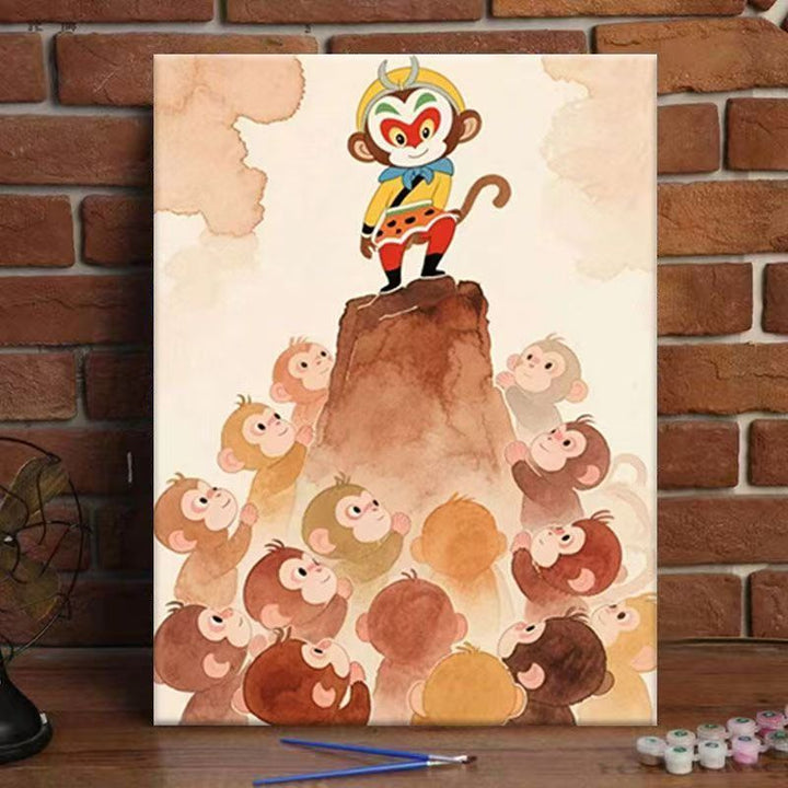 Whimsical Monkey Adventure Art Print Stornfield