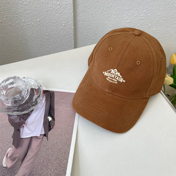 Men's Vintage-Inspired Mountain Graphic Baseball Cap Stornfield