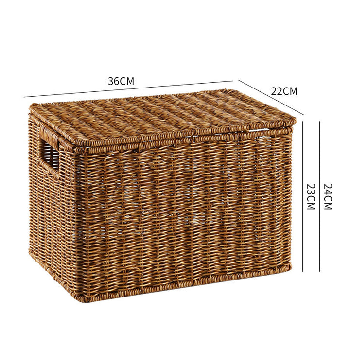 Handcrafted Rectangular Wicker Storage Box Stornfield