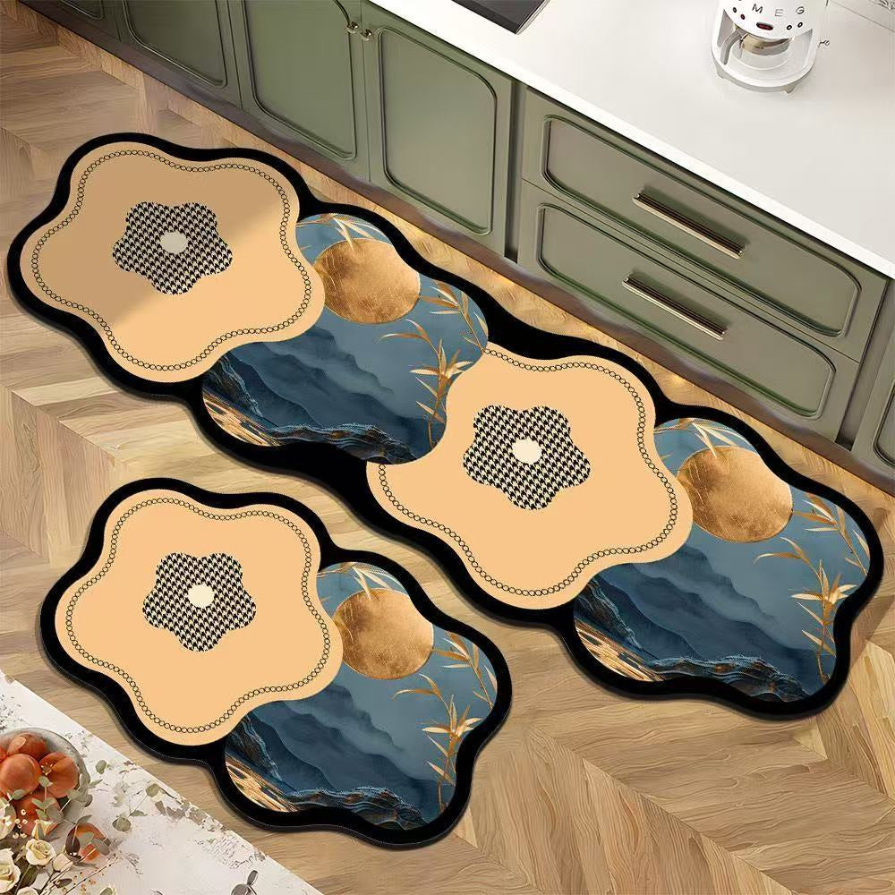 Decorative Floral Kitchen Mat
