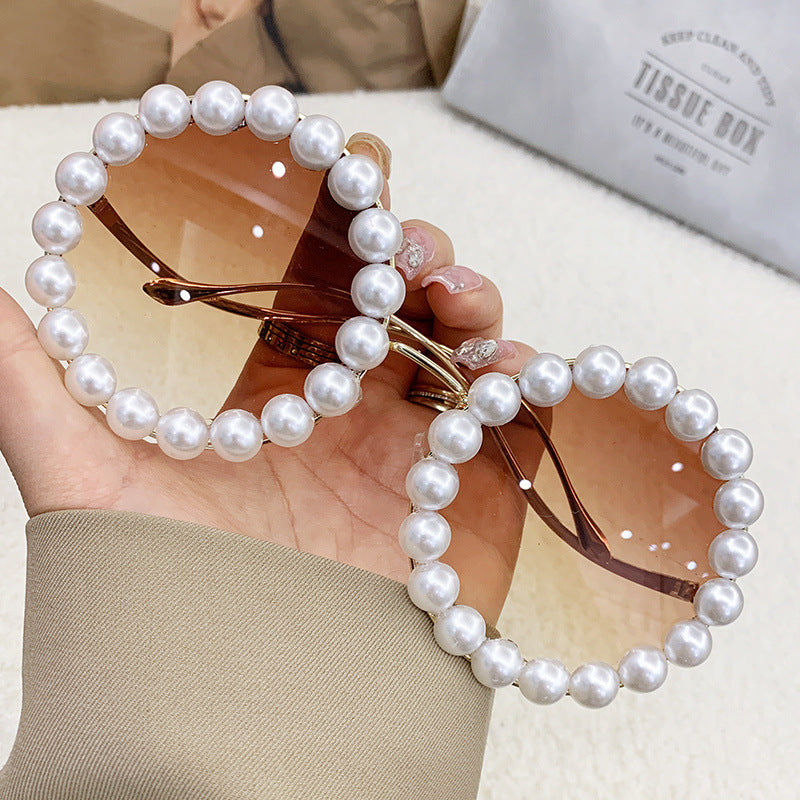 Women elegant oversized sunglasses with stylish transparent frame Stornfield