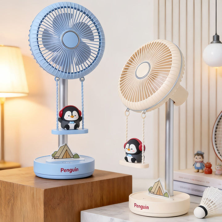 Ladies portable table fan with cute penguin design Stornfield