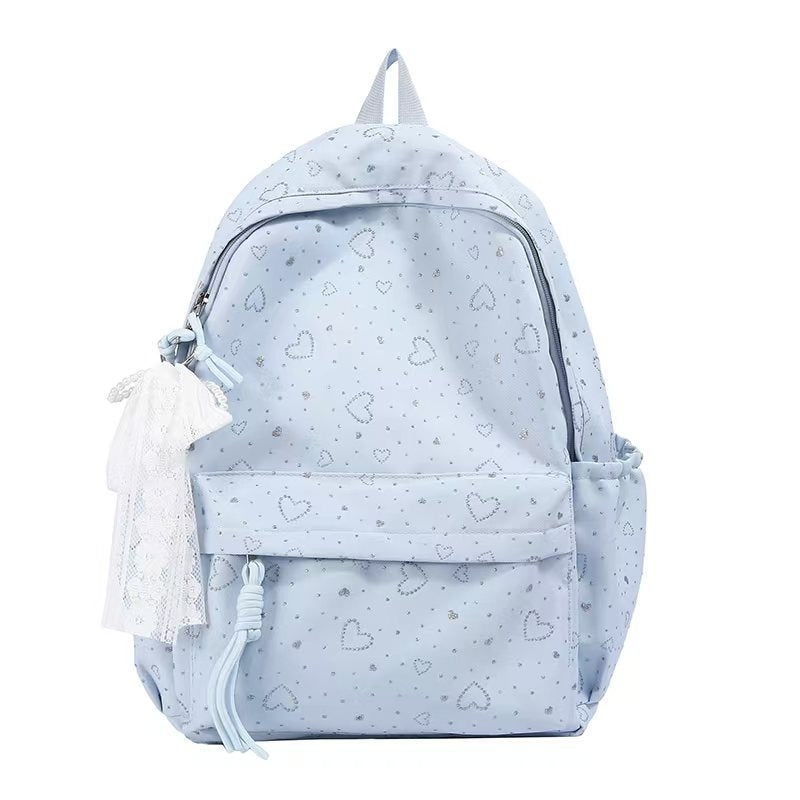 Backpack with Playful Heart Design and Practical Compartments Stornfield
