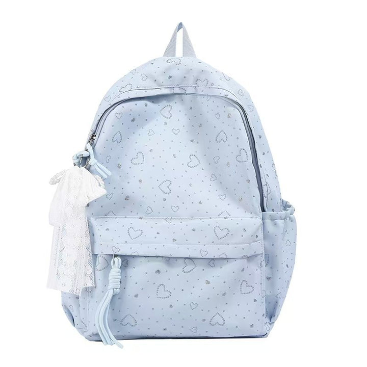 Backpack with Playful Heart Design and Practical Compartments Stornfield
