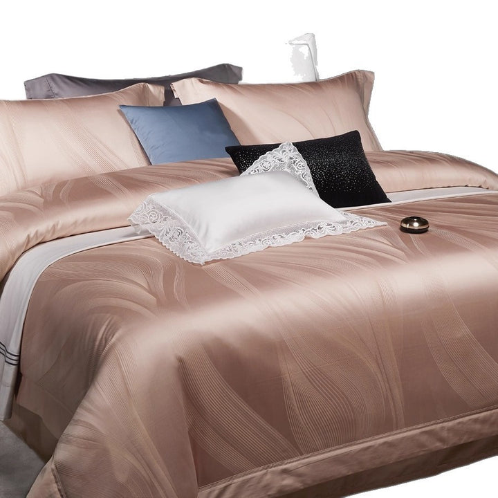 Luxury Jacquard Wave-Textured Duvet Cover Set