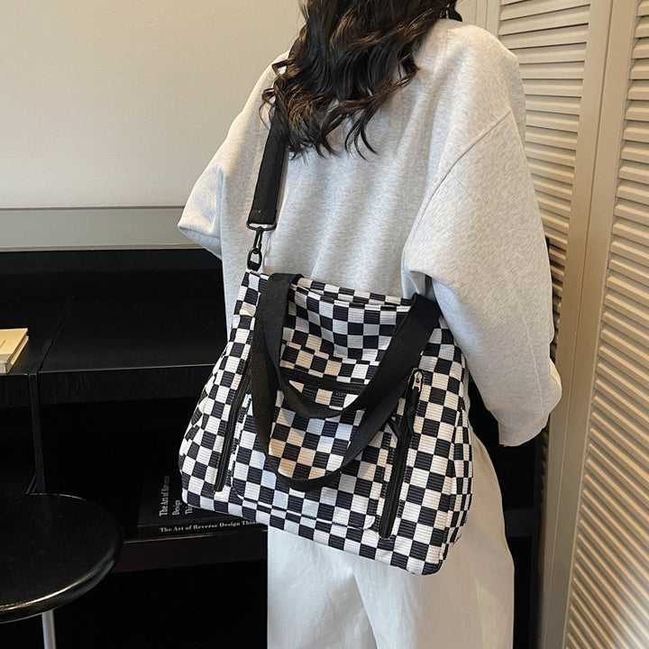 Versatile Checkered Tote Bag Stornfield