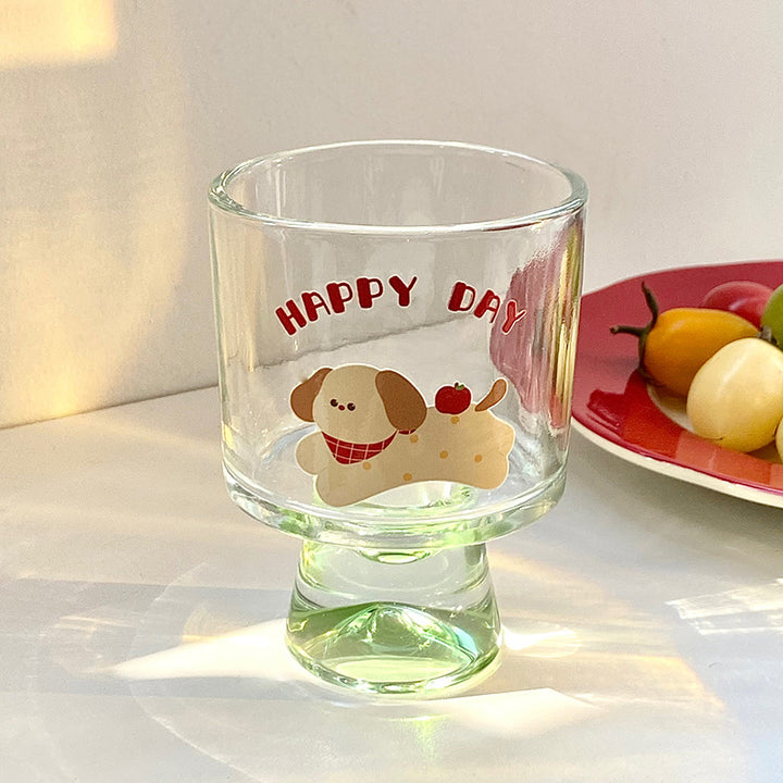 Glass chalice with cheerful cat motif Stornfield