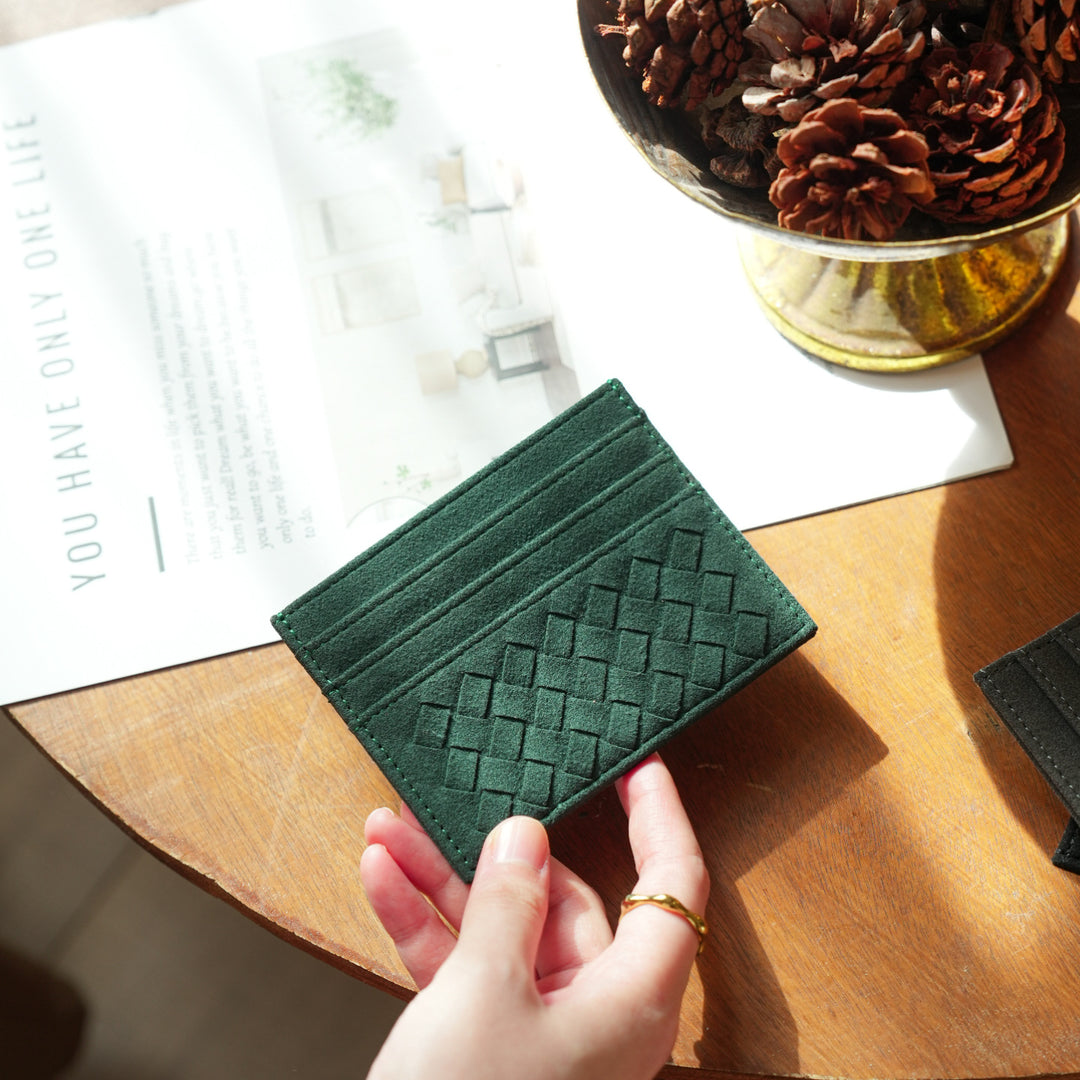 Textured Leather Credit Card Holder
