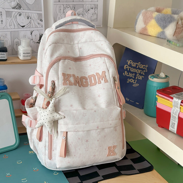 Versatile Star-Patterned School Backpack Stornfield