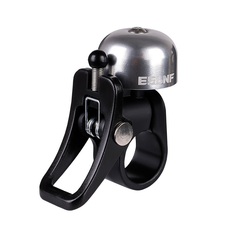 quick-release bicycle bell with ergonomic flip-lever clamp mount Stornfield