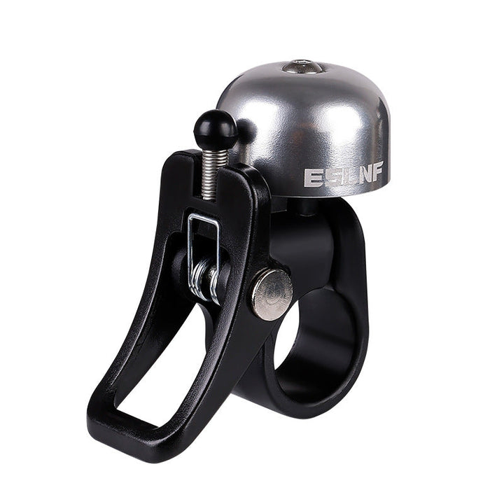 quick-release bicycle bell with ergonomic flip-lever clamp mount Stornfield