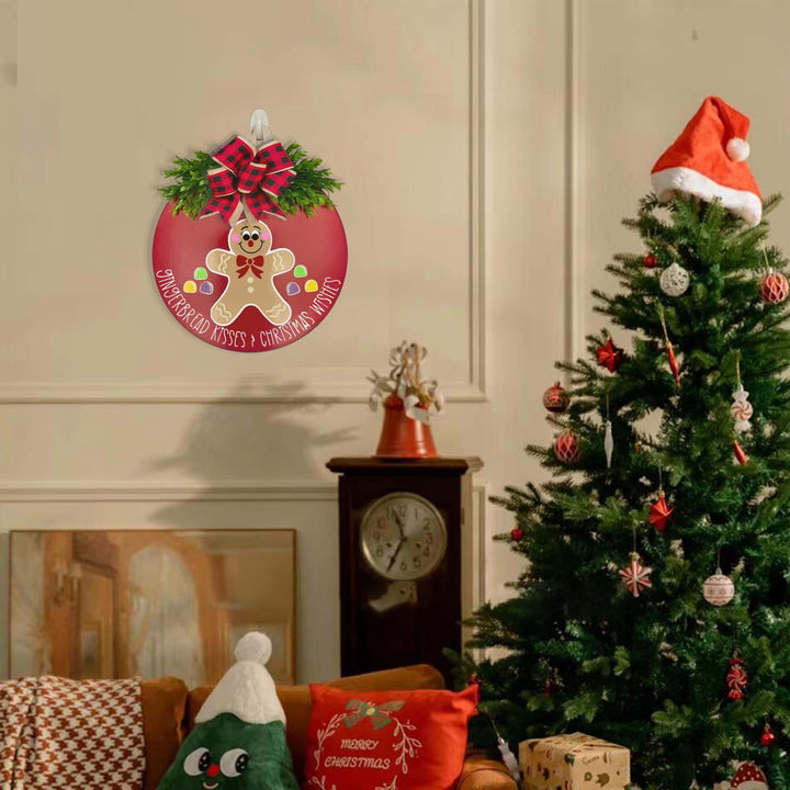 Festive Gingerbread-Themed Holiday Wreath