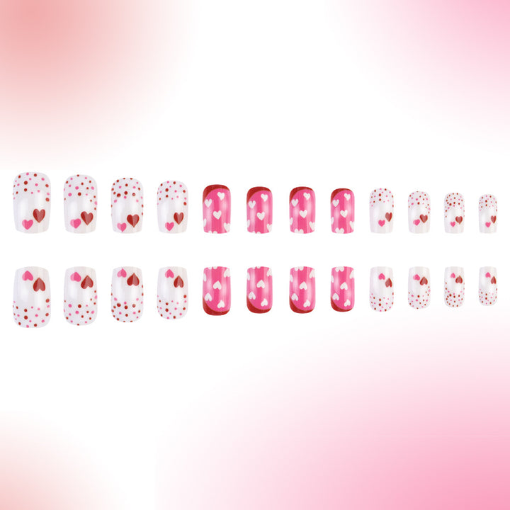 Heart Patterned Press-On Nail Art Stornfield