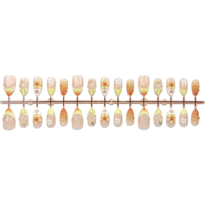Artistic Floral Designer Press-On Nail Set